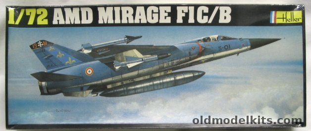 Heller 1/72 AMD Mirage F1C or F1B  - Prototype / French Air Force 'Normandie Niemen' / 'Lorraine' / 'Vendee' / 'Ile De France' / Greek Air Force, 258 plastic model kit